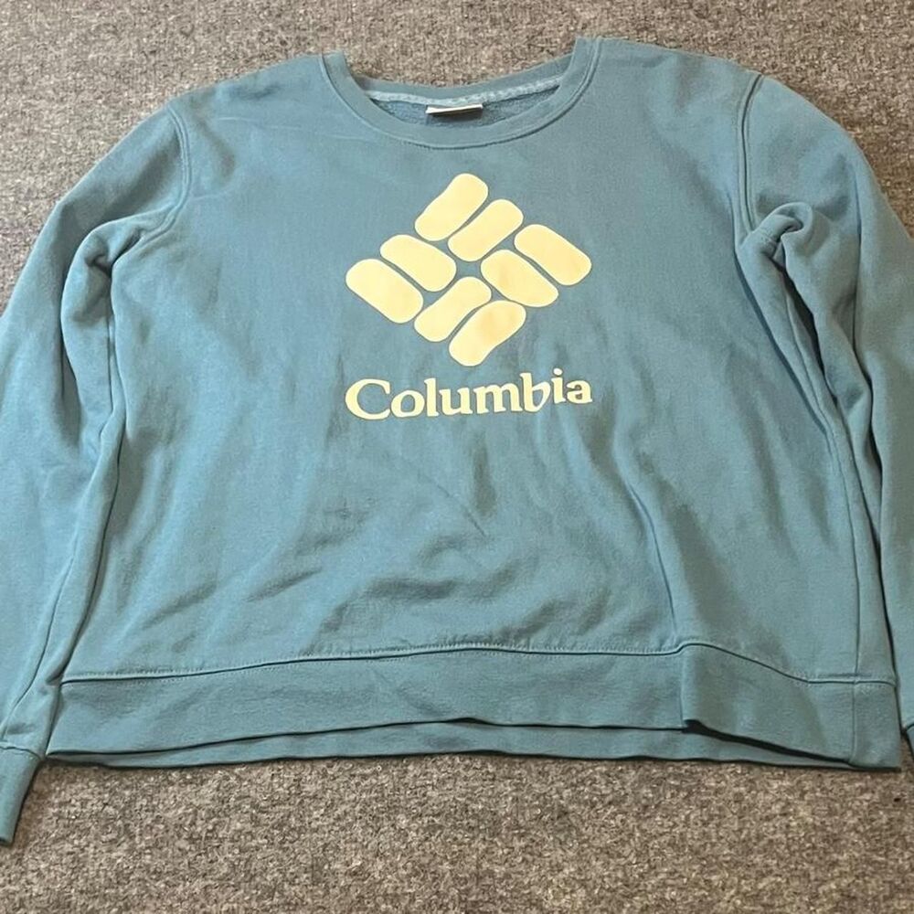 Columbia-sportswear Men's Blue and Green Sweatshirt